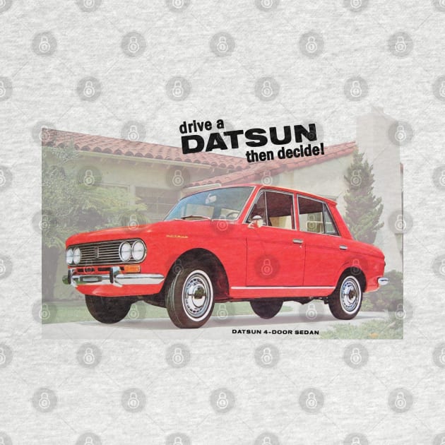 1960s DATSUN SEDAN - advert by Throwback Motors